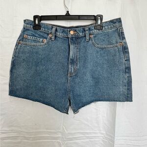 NWT Victoria Secret Pink High Waisted Cut Off Blue Denim Shorts